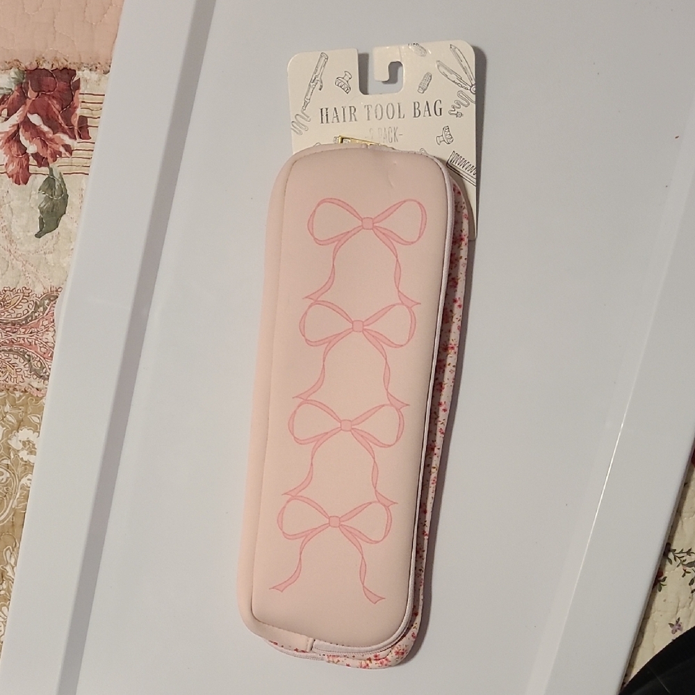 Pink Bow Hair Tool Bag